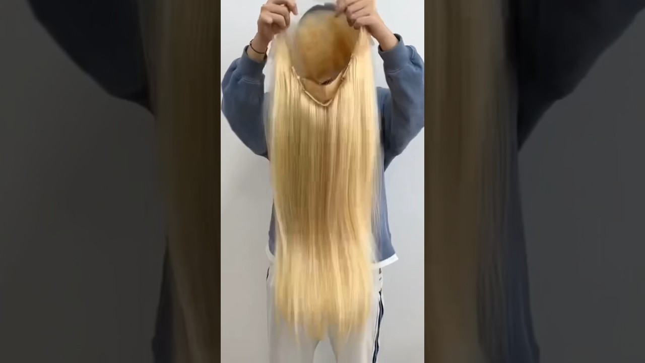 Honey Blonde Color 613 Lace Frontal Wig. 