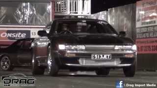 2JZ NISSAN SILVIA RUNS 9.68 @ 153 MPH - TNT 29/10/2014