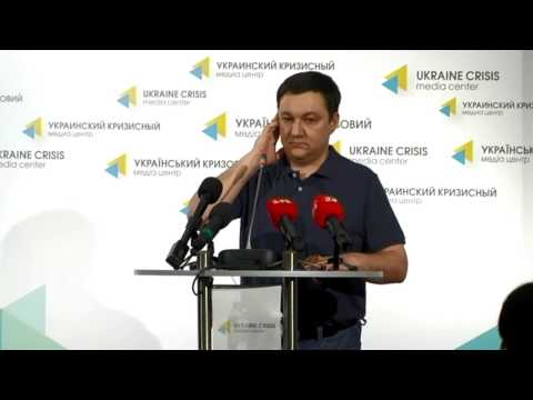 Dmytro Tymchuk. Ukraine crisis media center, 14th of July 2014