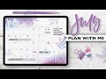 PLAN WITH ME | July 2020 Digital Bullet Journal Setup