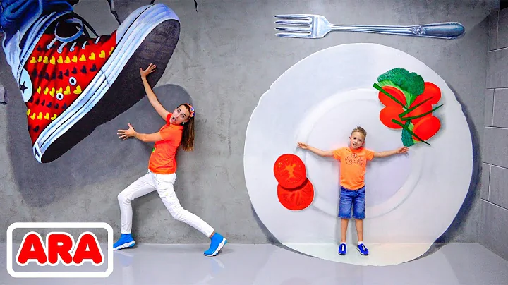 فلاد ونيكيتا وقتا ممتعا في متحف الأوهام وحديقة الديناصورات