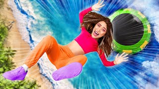 Trampoline In My Room Is So High 24 Hour In Trampoline Park Extreme Jumping Challenge By Badaboom