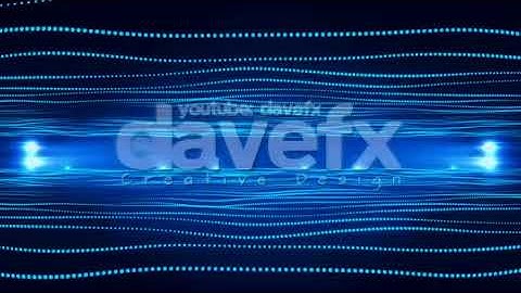 DAVE FX - 3D Blue Virtual Hologram Waves Environment Motion Background Backdrop