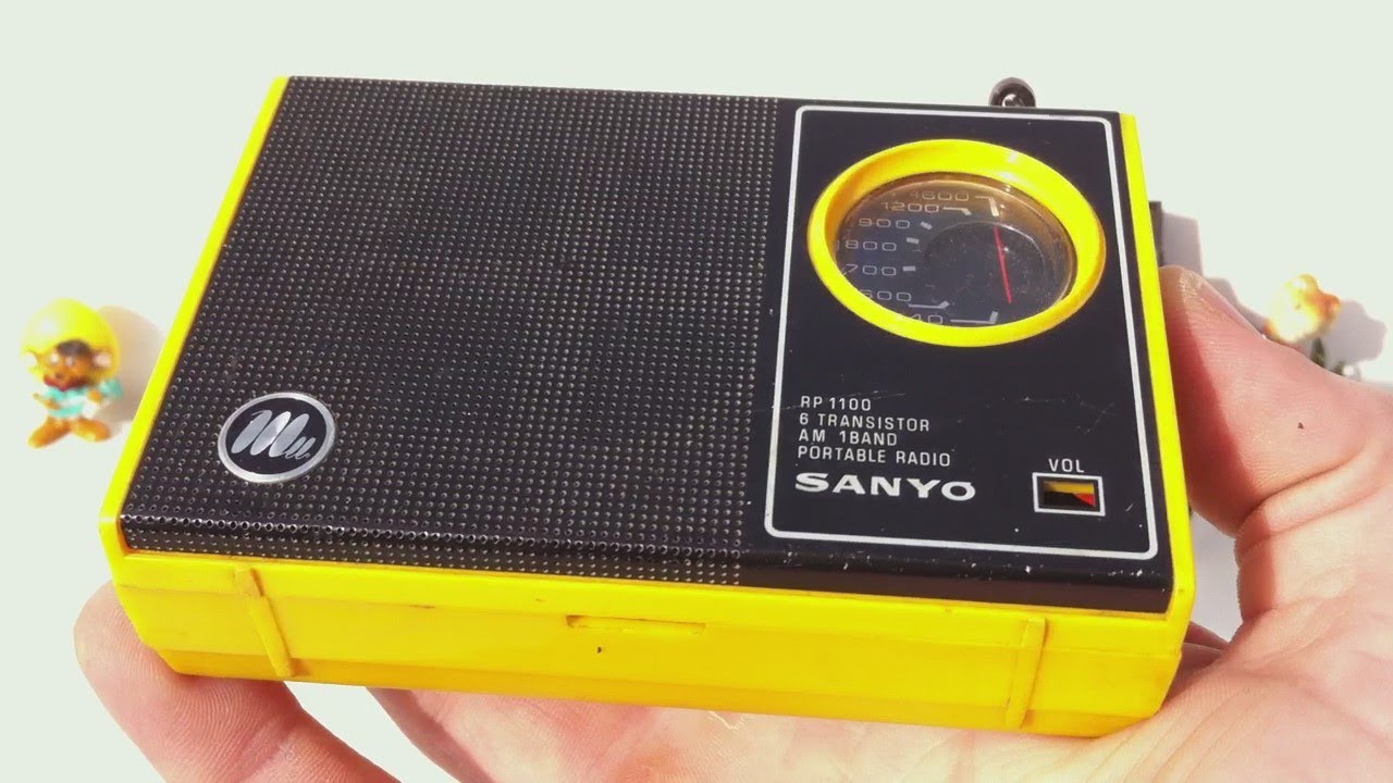 Radio 6 Transistor Sanyo RP 1100/6C-341 Band AM Superheterodyne Portable  Poket Receiver made in 70s