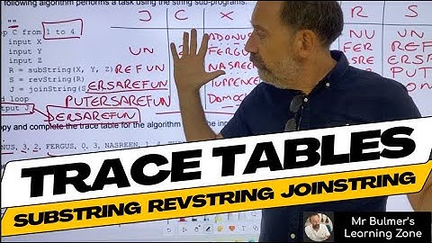 Trace Tables from Pseudocode with SubStrings - IGCSE/IBDP - Step-by-Step Lesson from the Classroom