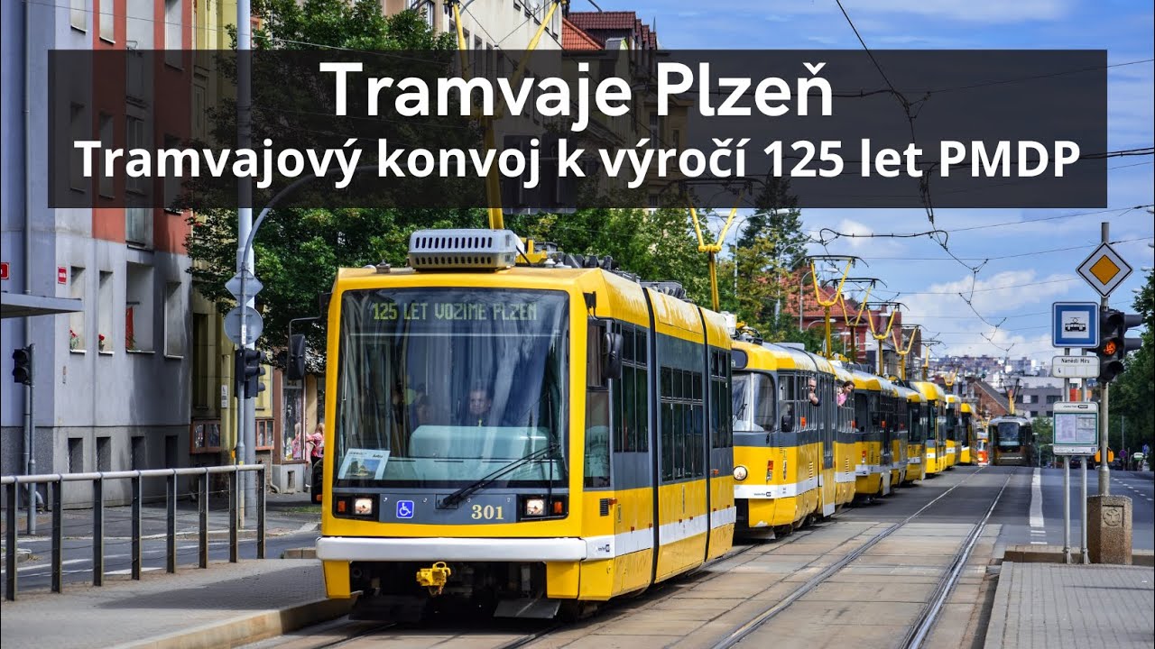 🇨🇿 Tramvaje Plzeň | Tramvajový konvoj k výročí 125 let PMDP