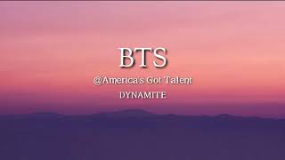 BTS - Dynamite (Lyrics) @America Got Talent 2020