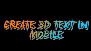 EASY TO CREATE 3D TEXT IN MOBILE #textoon screenshot 3
