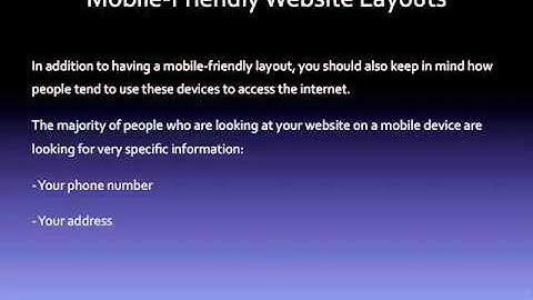 [VIDEO] why you need a mobile friendly website
