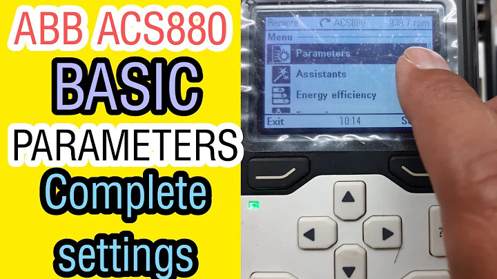 How to sett basic parameters In Abb Acs880 complete settings