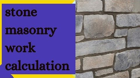 How to calculate stone masonry ,cement & sand quantity ( ratio 1:6 ) civil tech tamilaa