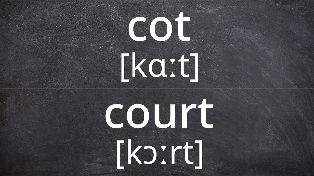COT vs COURT Pronunciation in American English YouTube