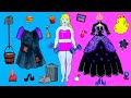 Paper Dolls Dress Up - Fat Vampire Prom Costumes Dresses Handmade Quiet Book - Barbie Story & Crafts