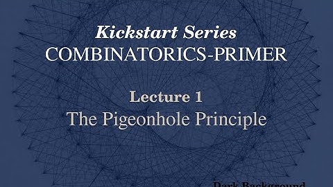 Combinatorics Primer: The Pigeonhole Principle