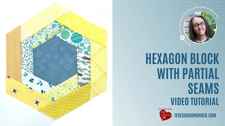 Hexagon with partial seams quilt block - video tut...