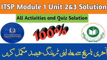 qaed itsp module 1|itsp module 1 unit2|itsp module 1 unit 3 solution|itsp module 1 solution