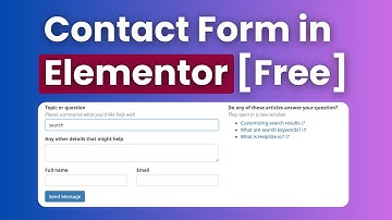 How To Add Contact Form in WordPress Elementor [FREE TUTORIAL]