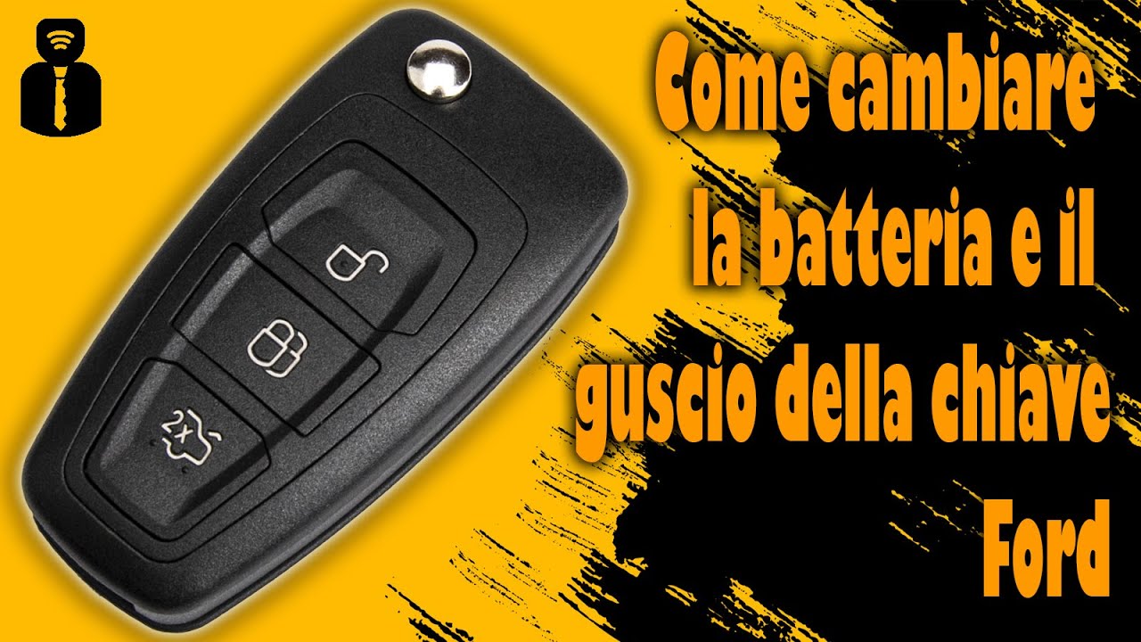 EMSea 2 Telecomandi Chiave Auto 433 MHz 3 Pulsanti - Compatibili Ford Transit MK6 (2000-06), Connect (2002-07), Maverick - Con Batteria