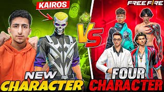 Kairos New Character Vs 4 Characters🤣😍1 Vs 4 Who Will Win - Free Fire India