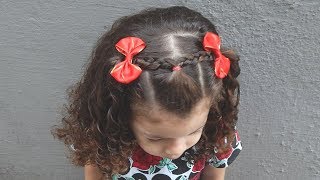 Penteado Infantil Simples para Cabelos Cacheados #1