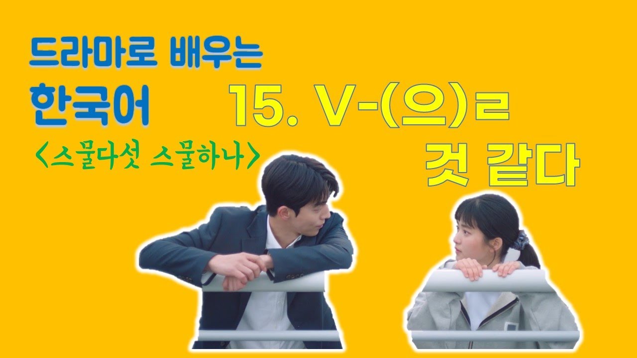 #15 A/V-(으)ㄹ 것 같다