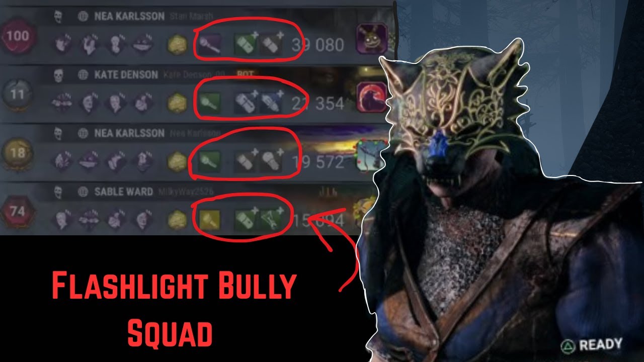 Huntress Destroys Flashlight Bully Squad -DBD