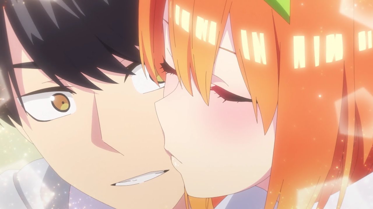 Yotsuba kiss Futaro and everyone shocked especially Miku  The Quintessential Quintuplets season 2