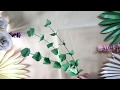 Cara membuat hiasan daun dari kertas|eucalyptus paper leaves tutorial|cara buat daun paper flower