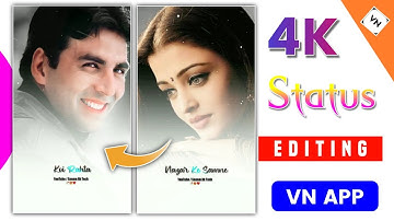 Left Right Moving Hindi Lyrical Status Editing | VN App Editing Tutorial | Moving Status Kaise Banay