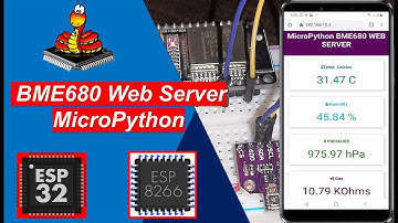 (Demo) MicroPython: BME680 Web Server with ESP32 and ESP8266 (Gas, Pressure, Temperature, Humidity)