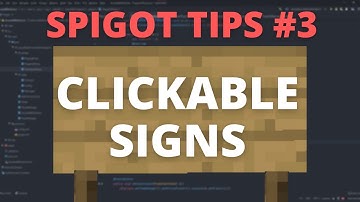 [Spigot Basics #3] EASY CLICKABLE SIGNS for Spigot Plugins!