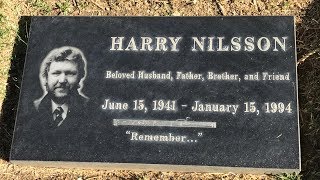 Famous Gravesite Of Music Legend Harry Nilsson At The Valley Oaks Cemetery In Westlake, CA
