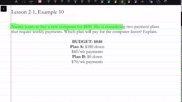 How to Interpret Linear Functions in Context: Lesson 2-1, Example 10 | Math Energy TV