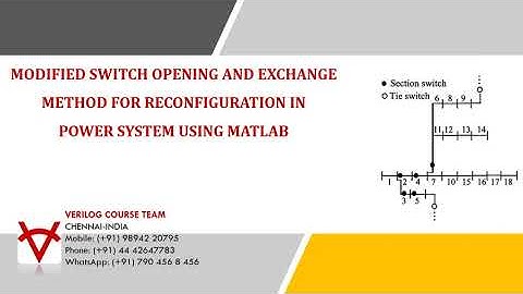 MODIFIED SWITCH OPENING AND EXCHANGE METHOD FOR RECONFIGURATION IN POWER SYSTEM USING MATLAB