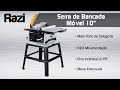 15272 I 15273 - Serra de Bancada Móvel 10" Razi