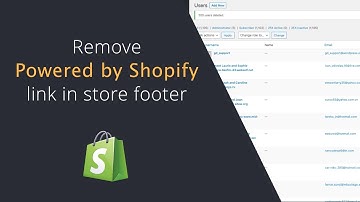 Remove Powered By Shopify Link in Footer of Shopify Store | Remove Shopify Copyright Link.