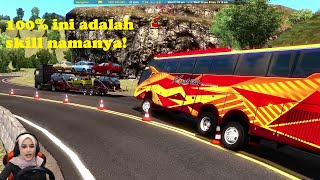 BAS KESATUAN JALAN MENYERENG ROSAK PARAH DEK KERANA SKILL KAKLONG - ETS2 MALAYSIA screenshot 4
