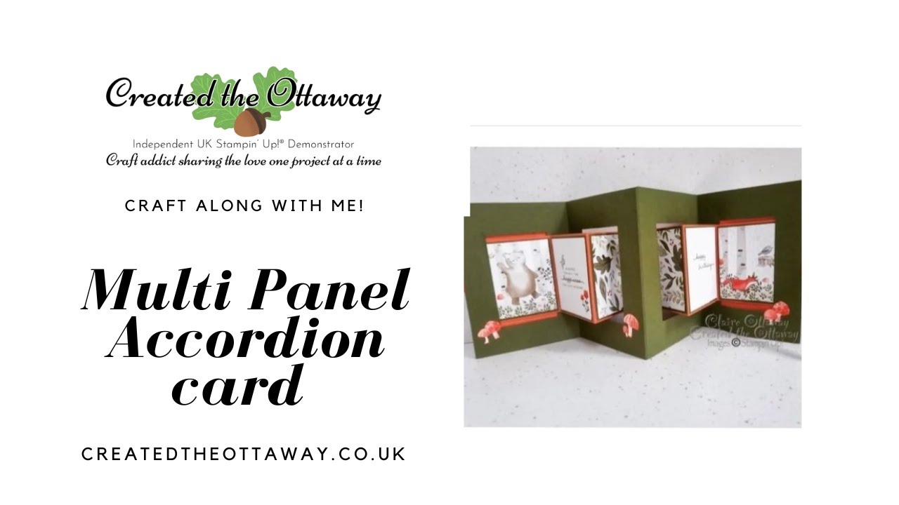 Multi Panel Accordion Fun Fold card @createdtheottaway - YouTube