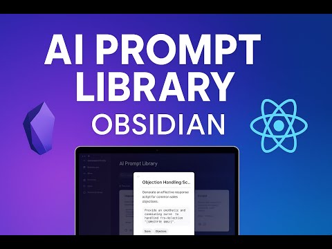 AI Prompt Library Inside Your Obsidian Vault | React + DataCore Component Tutorial