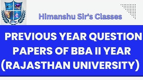 Previous Year Question paper of Quantitative Techniques~BBA II YEAR 2021