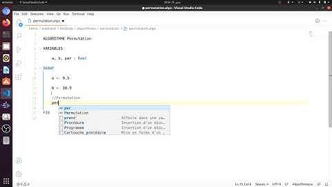3 -  Algoritme en darija - Permutation (  Exercice de l
