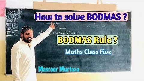 How to solve BODMAS problem? Maths in Sindhi | Class Five | BODMAS