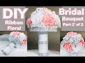 Dollar Tree DIY / Manualidades / Satin Ribbon Floral Arrangement / Bridal Bouquet Under $10 2019