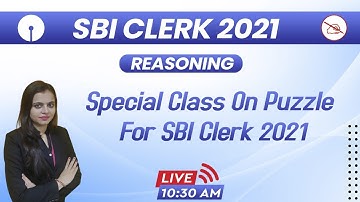 SBI Clerk 2021 | Reasoning | Puzzle | By Shipra Mahendras | 10:30 am