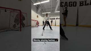 Wemby learning hockey from NHL no. 1 pick Connor Bedard ?