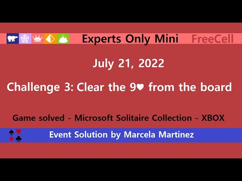 Experts Only Mini Game #3 | July 21, 2022 Event | FreeCell