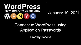 Connect to WordPress using Application Passwords