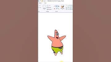 drawing of a cartoon Patrik on Ms paint