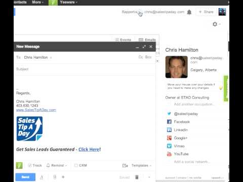 how to use rapportive to grow your business network and your social network