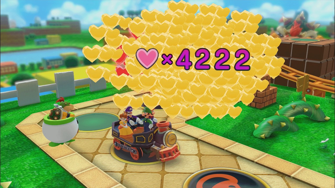 Mario Party 10 - Luigi vs Mario vs Waluigi vs Daisy vs Bowser - Mushroom Park